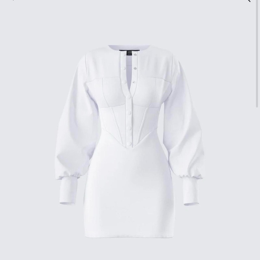 Finesse Alice White Mini Dress – Size Medium